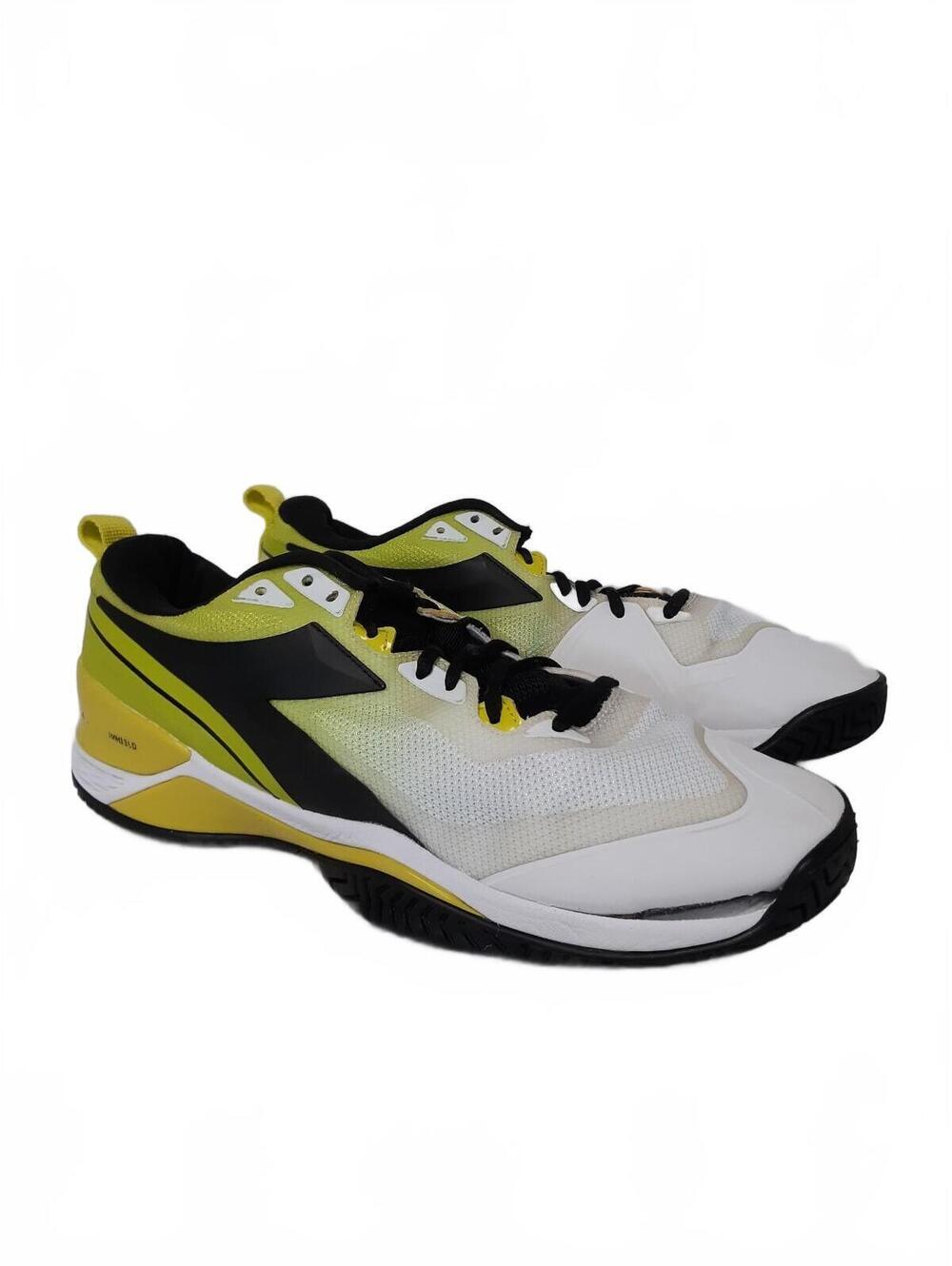Diadora Speed Blushield 5 176940 Men 12.5 D White Yellow